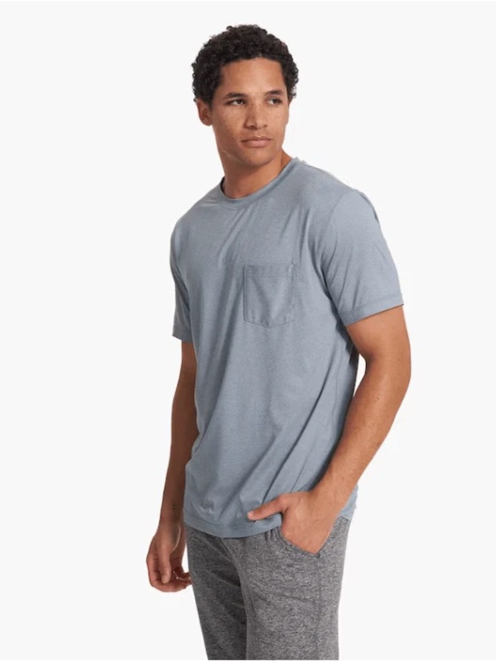 Vuori Men's Pocket Tee - Dusty Blue